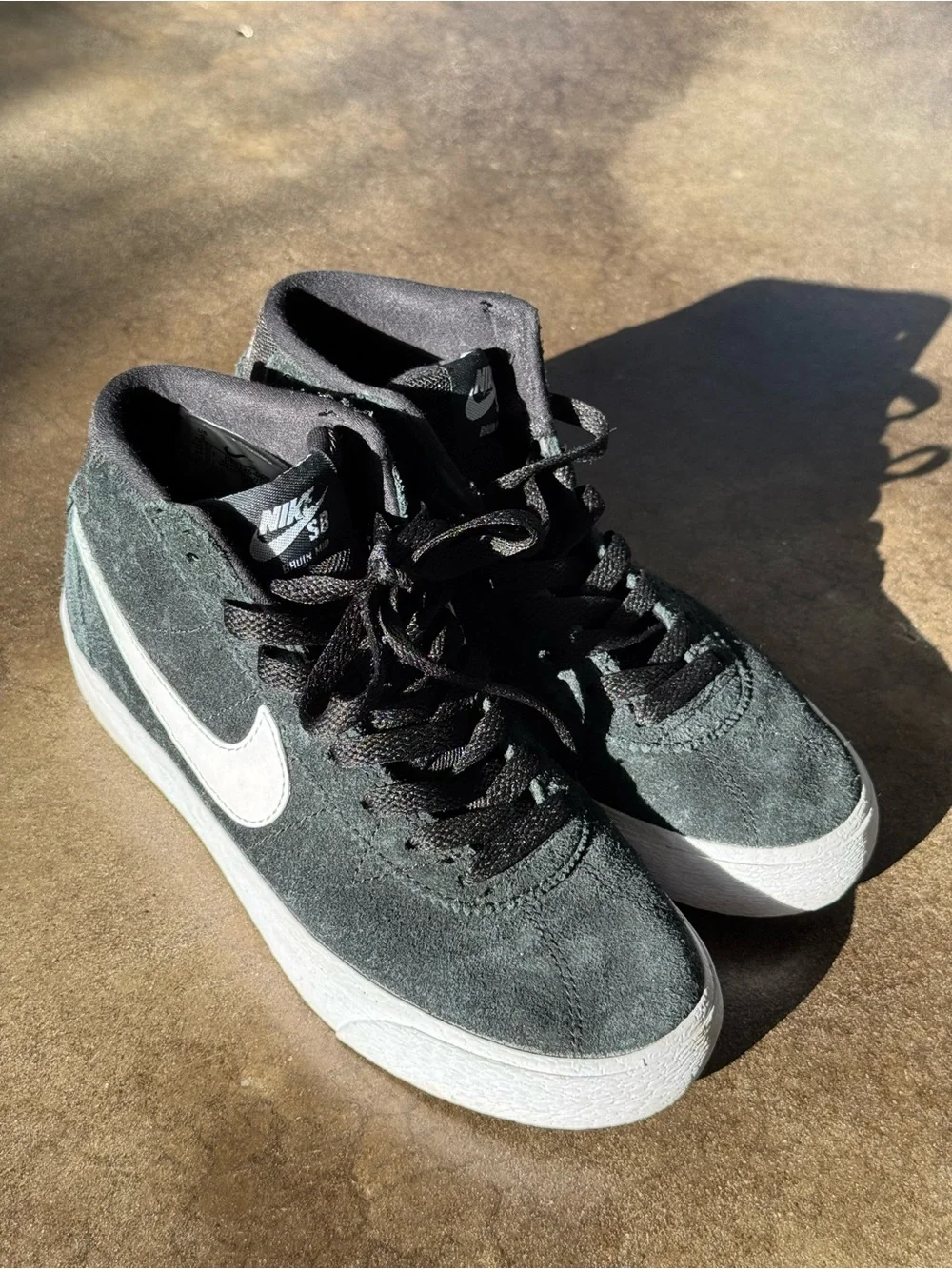 Nike SB Black Suede Mid-Top Skate Shoes- NEVER WORN, BRAND NEW